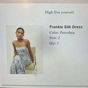 Reformation Frankie Silk Dress